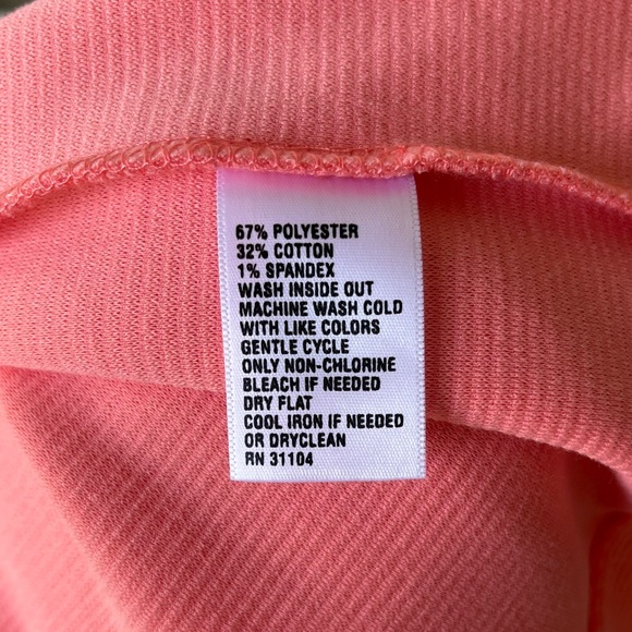 •Crown & Ivy• Ribbed Scalloped Hem Sleeveless Dress in Peach - Size XS - Picture 8 of 9